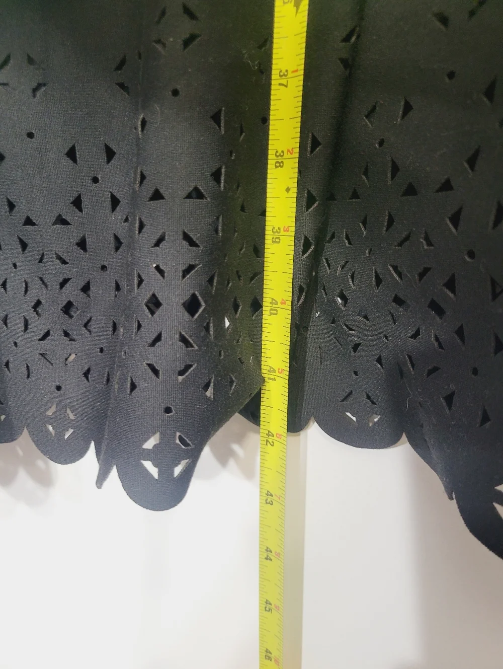 Banana Republic Petite NEW Black Off the Shoudlers Geometric Cut Out Pattern 2P - Picture 15 of 16